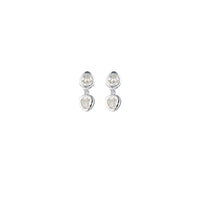 Cascade Earrings Two Drop Earrings - White Sapphire