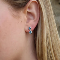 Cascade Two Drop Earrings - London Blue Topaz