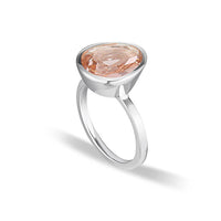 Celebration Stacker Ring - Large Tri-Cut - Blush Quartz