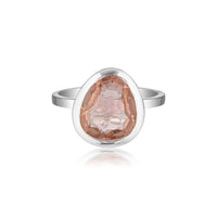 Celebration Stacker Ring - Large Tri-Cut - Blush Quartz