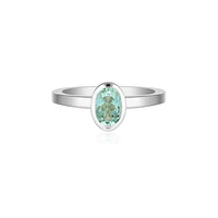 Celebration Stacker Ring - Small Oval - Green Amethyst