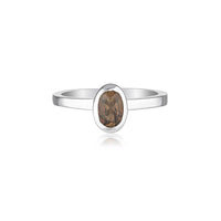 Celebration Stacker Ring - Small Oval - Smoky Quartz