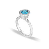 Celebration Stacker Ring - Small Tri-Cut - Blue Zircon