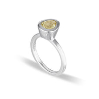 Celebration Stacker Ring - Small Tri-Cut - Lemon Quartz