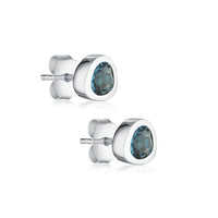 Celebration Stud Earrings - London Blue Topaz