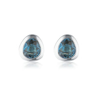 Celebration Stud Earrings - London Blue Topaz