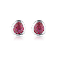 Celebration Stud Earrings - Ruby Red Corundum