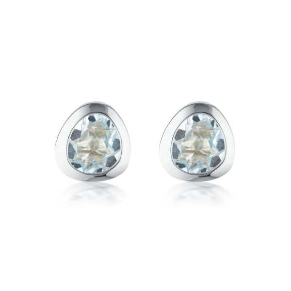 Celebration Stud Earrings - Sky Blue Topaz