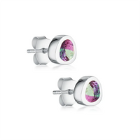 Celebration Stud Earrings - Watermelon Corundum