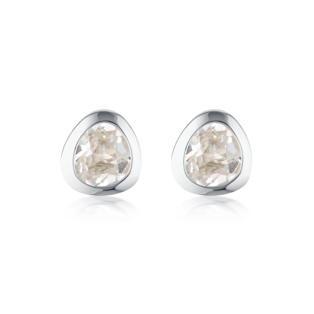 Celebration Stud Earrings - White Sapphire (Lab Created)