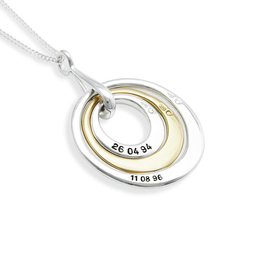 Combination Ubercircles 1 Sm Silver, 1 Med Gold, 1 Lrg Silver