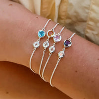 Duet Bracelet - Blue Zircon