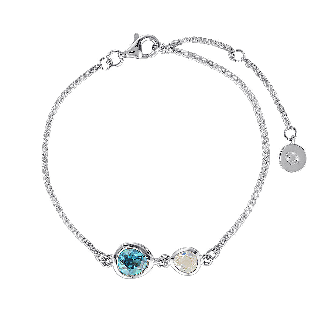 Duet Bracelet - Blue Zircon