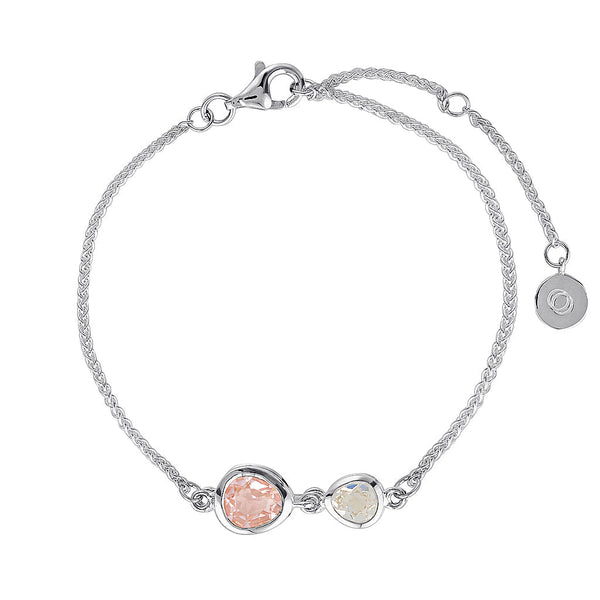 Duet Bracelet - Blush Quartz