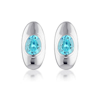 Elevate Gemstone Earrings | Blue Zircon - LUbyKate