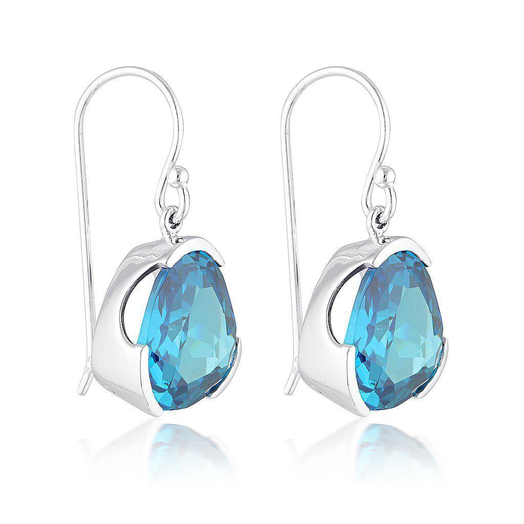 Everyday Gemstone Earrings - Blue Zircon