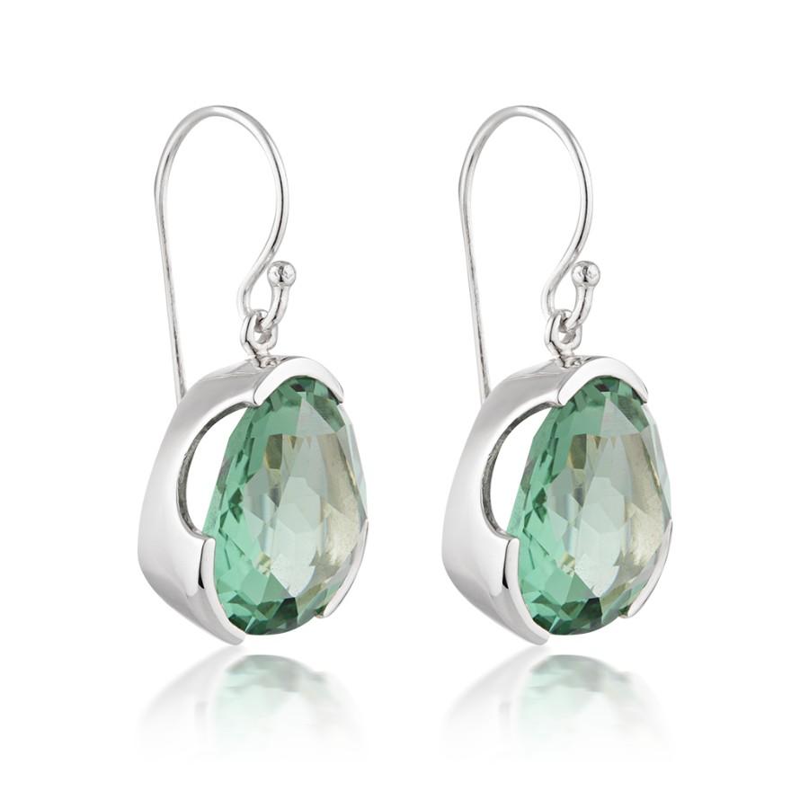 Everyday Gemstone Earrings - Green Amethyst