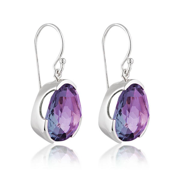 Everyday Gemstone Earrings - Purple Amethyst