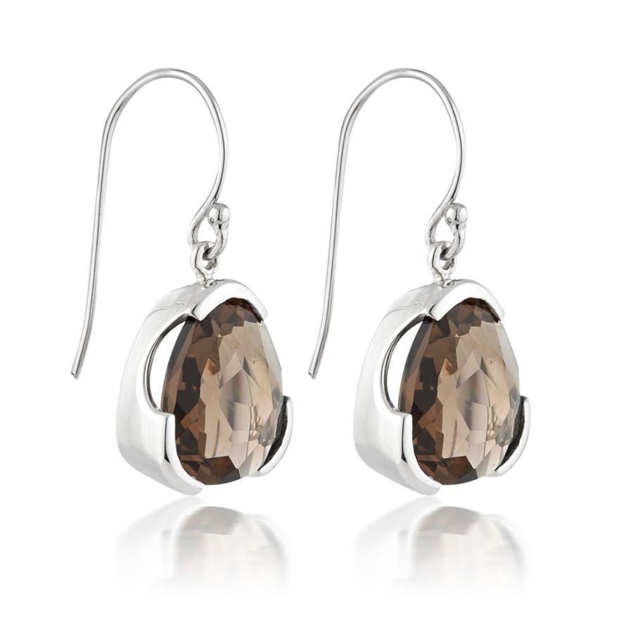 Everyday Gemstone Earrings - Smoky Quartz