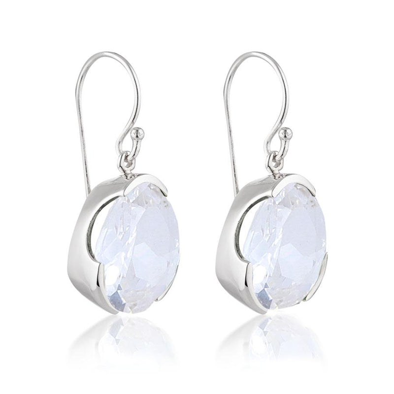 Everyday Gemstone Earrings - White Sapphire