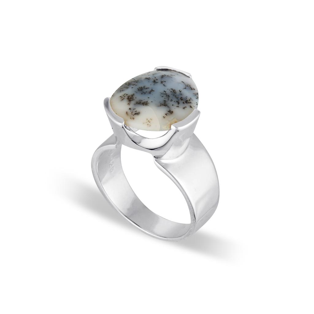 Everyday Gemstone Ring - Dendritic Opal