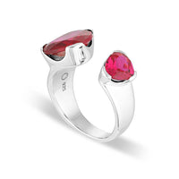 Everyday Gemstone Ring Ruby Corundum Duet