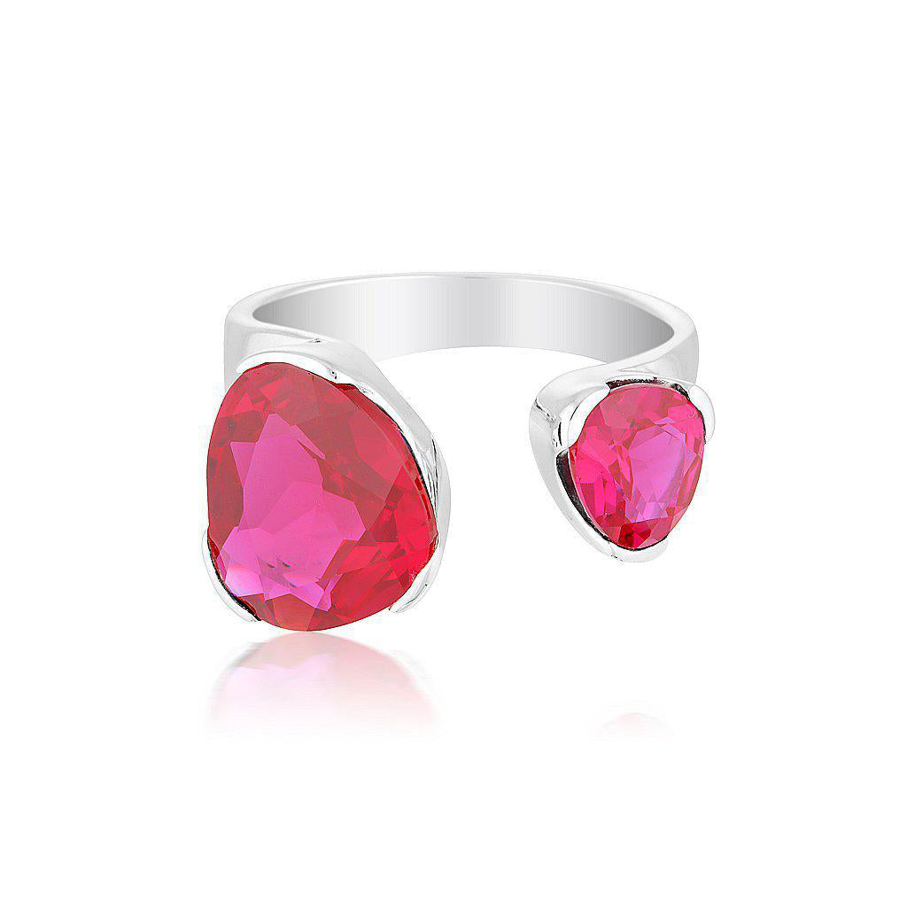 Everyday Gemstone Ring Ruby Corundum Duet