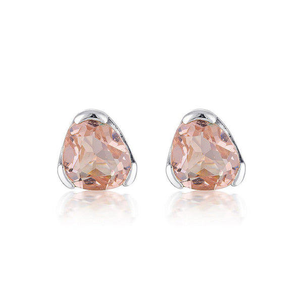 Everyday Gemstone Stud Earrings - Blush Quartz