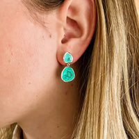 Evolution Duet Earrings - Paraiba Nano Quartz