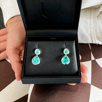 Evolution Duet Earrings - Paraiba Nano Quartz