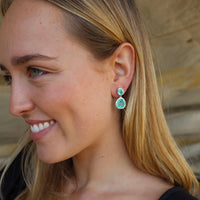 Evolution Duet Earrings - Paraiba Nano Quartz