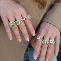 Evolution Duet Gemstone Ring | Sunset + Lemon Lime