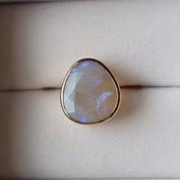 Evolution Pendant - 9ct Yellow Gold - Sky Blue Coloured Australian Opal