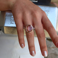 Evolution Ring Blush Quartz - Sterling Silver