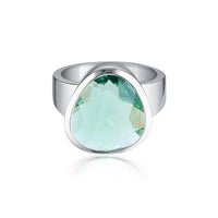 Evolution Ring Green Amethyst - Sterling Silver