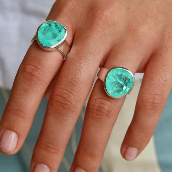 Evolution Ring Paraiba Nano Quartz - Sterling Silver