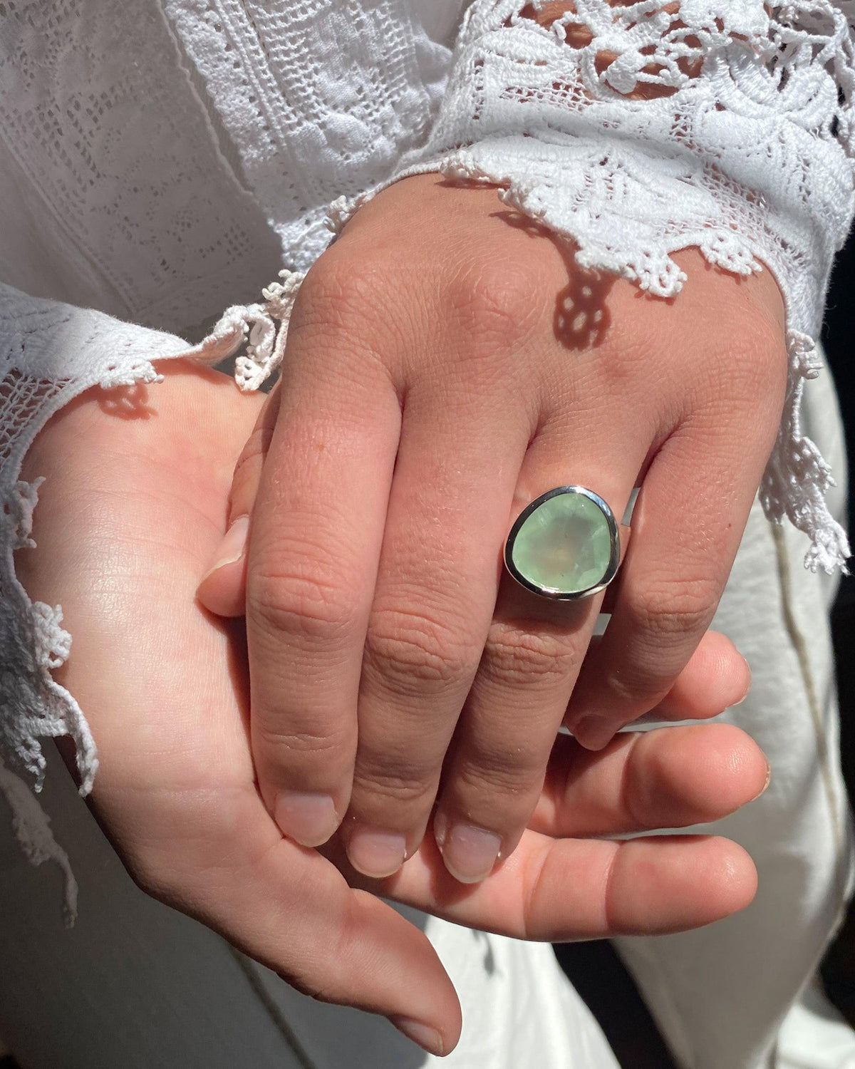 Evolution Ring Prehnite - Sterling Silver