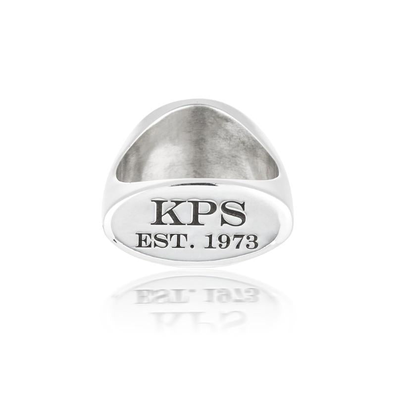 Fingerprint Double Sided Signet Ring