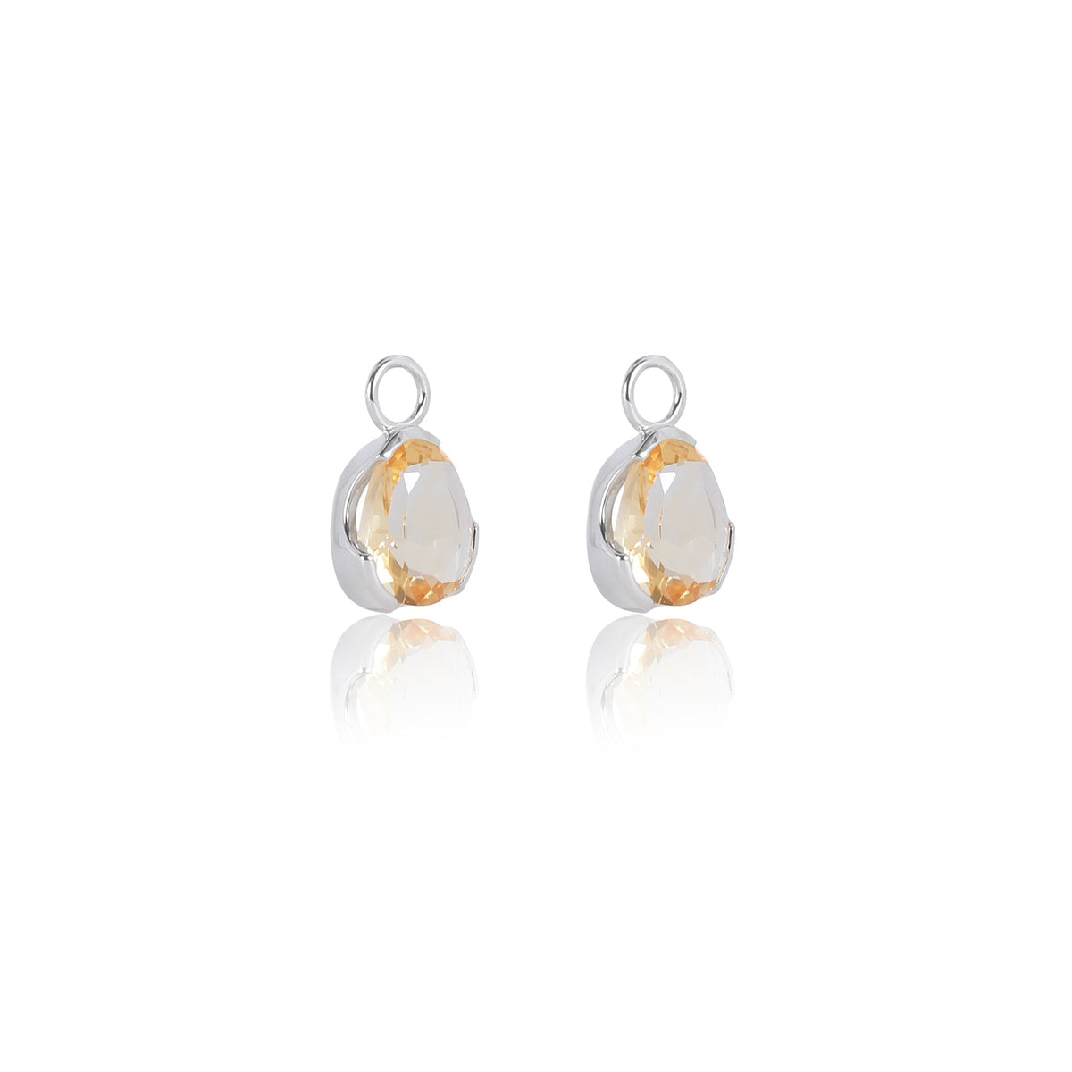 Foundation Gemdrop Hoop Earrings - Medium - Citrine