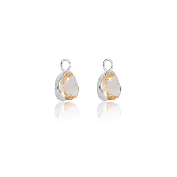 Foundation Gemdrop Hoop Earrings - Medium - Citrine