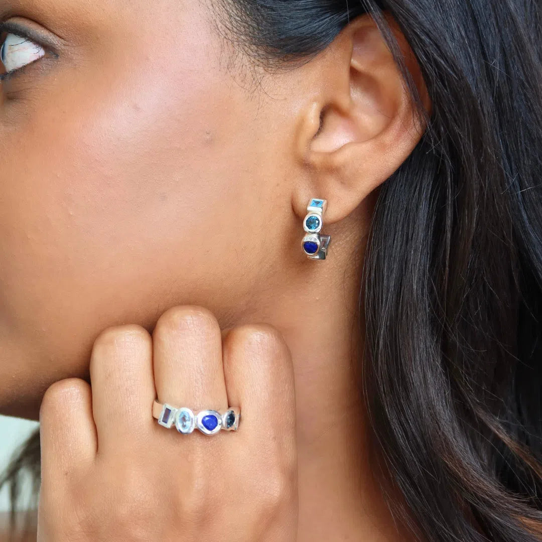 Gempower 5 Earrings - Limited Edition - Blue Shades