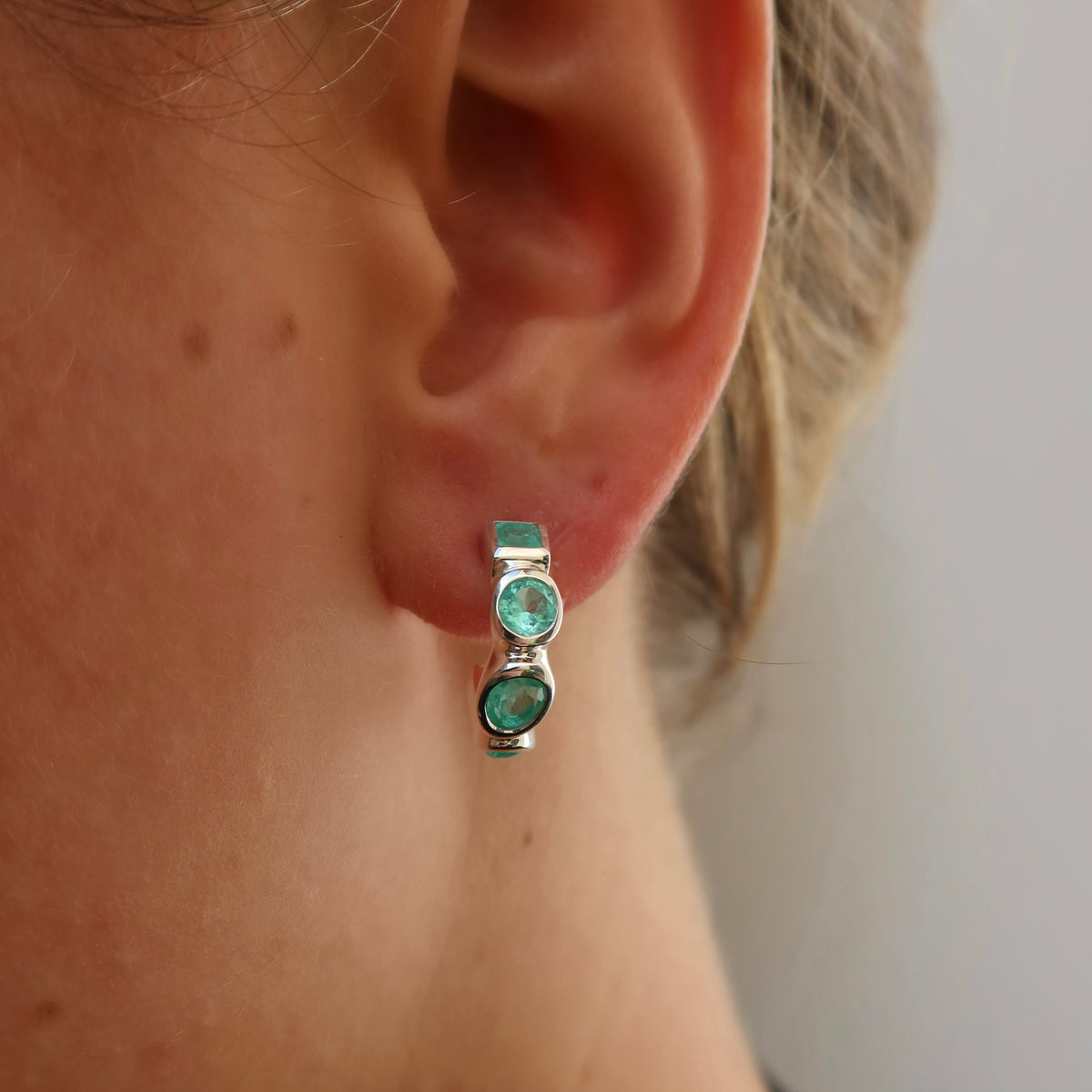 Gempower 5 Earrings - Limited Edition - Paraiba Nano Quartz