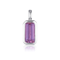 Gemstone Adornment - Emerald Cut - Purple Amethyst