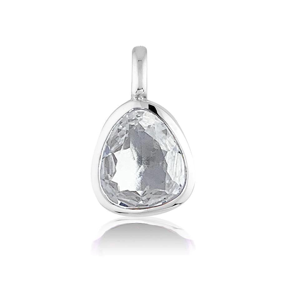 Gemstone Adornment - Tri-Cut - White Sapphire