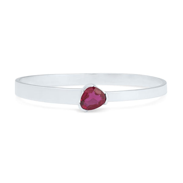 Gemstone Stacker Bangle - Ruby Red Corundum