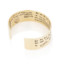 Gold Expression Cuff Wide - Solid 9ct Yellow Gold