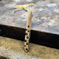 Gold Love Line with Sapphires