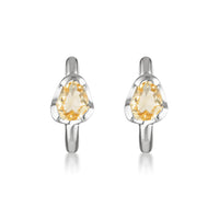 Huggies Earrings - Citrine