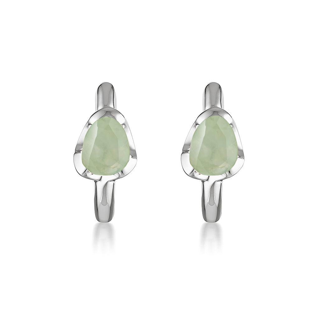 Huggies Earrings - Prehnite