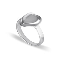 Inner Heart Signet Ring Sterling Silver